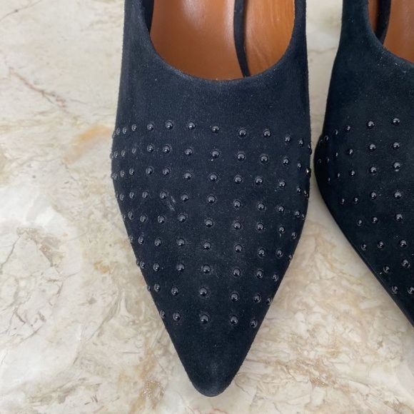 H by Halston Laurel Women's Black Suede Beaded Shoes - Picture 6 of 10